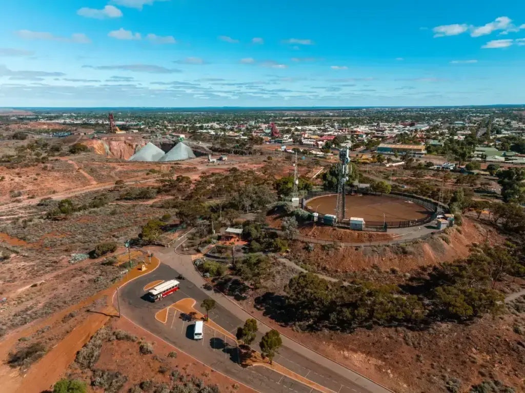 aerial view of kalgoorlie western australia